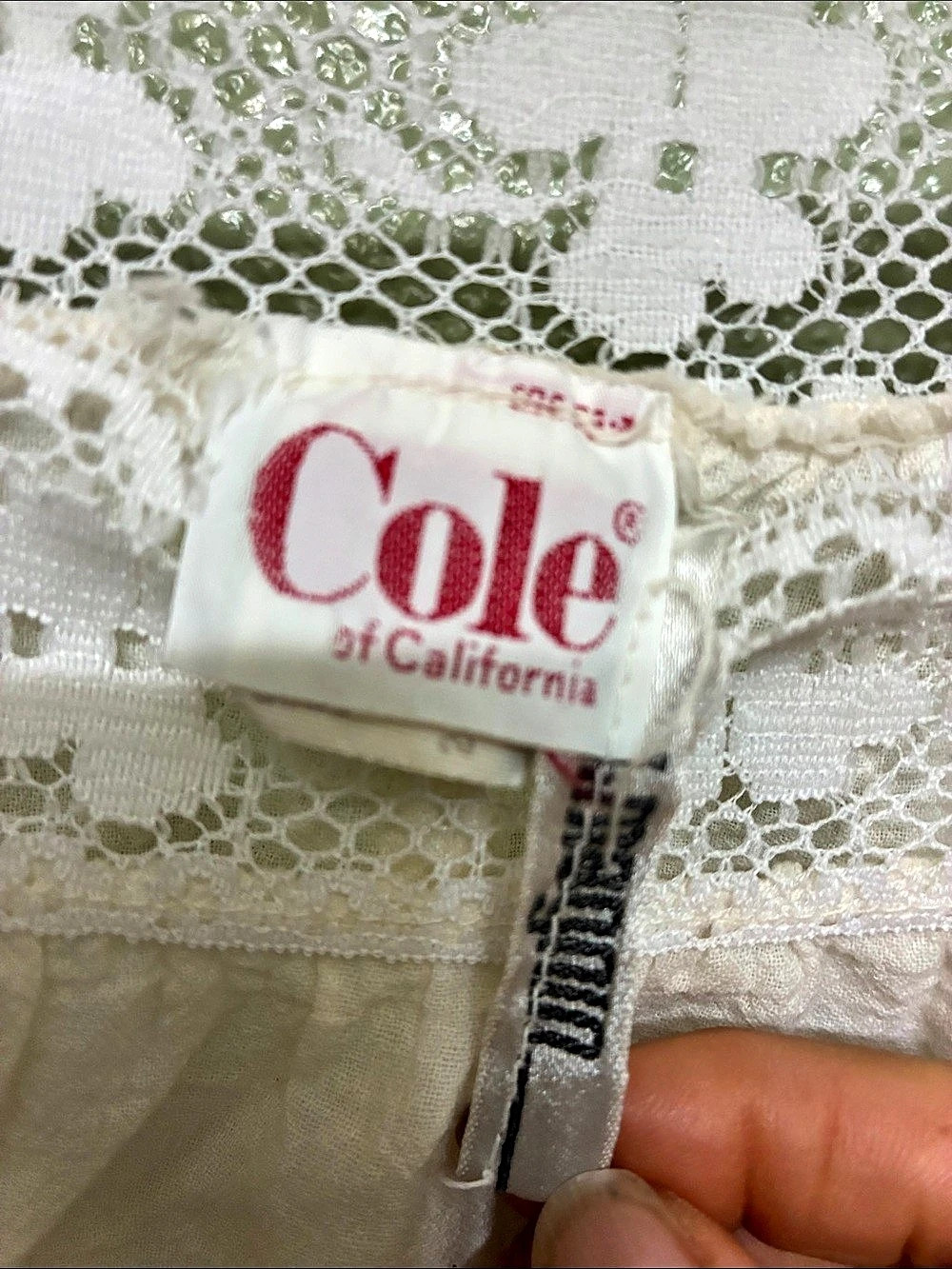 Cole of California Lace Trim Tunic square neck Size Medium100% Cotton , vintage - Picture 4 of 14